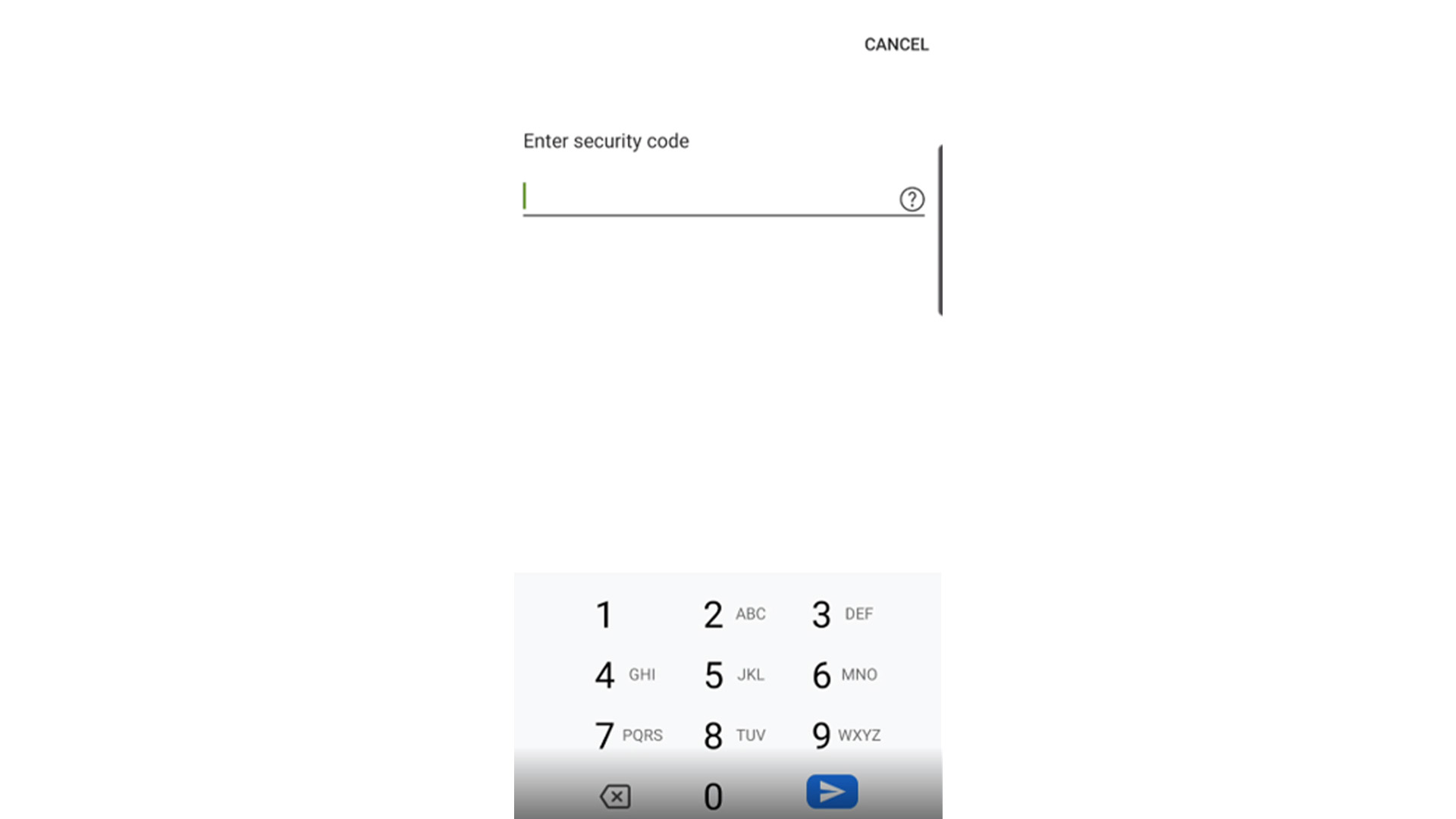 M&S Banking App enter your physical M&S PASS security code screen