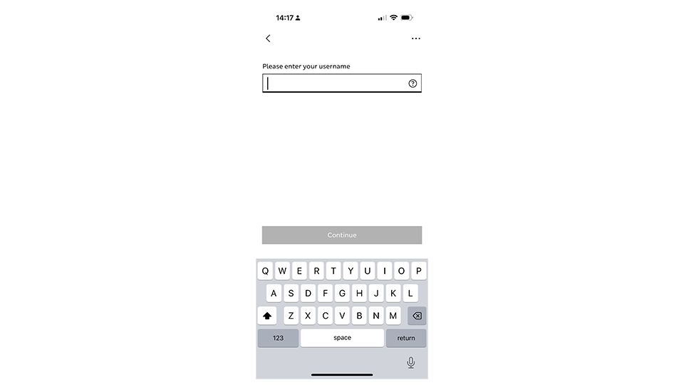M&S Banking App enter username