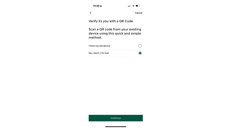 M&S Banking App verify it’s you when you don’t have another device