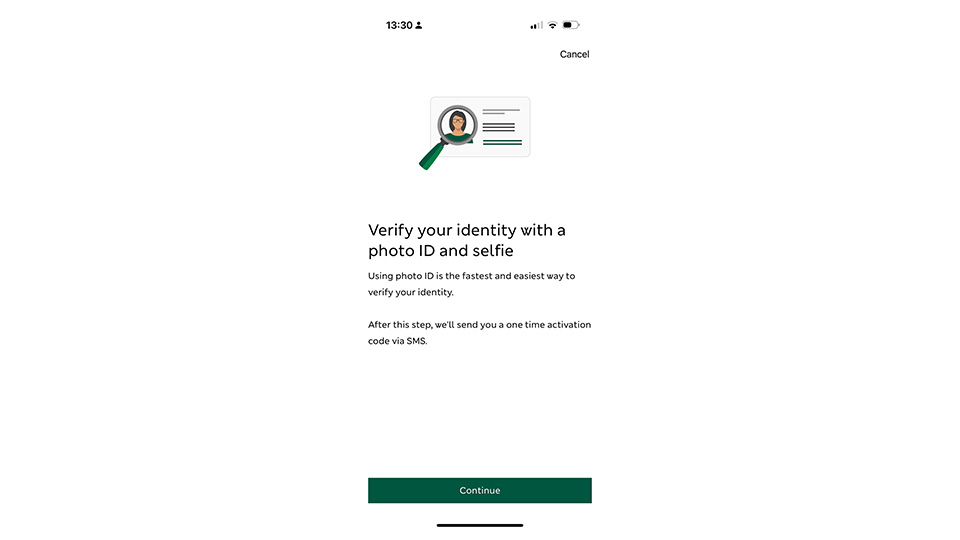 M&S Banking App set up verify your identity 