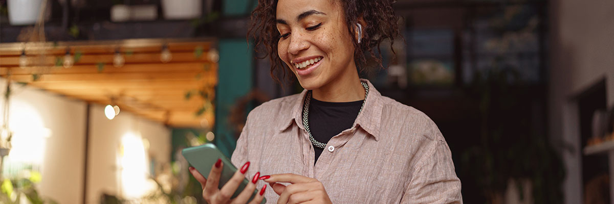 Person using mobile phone