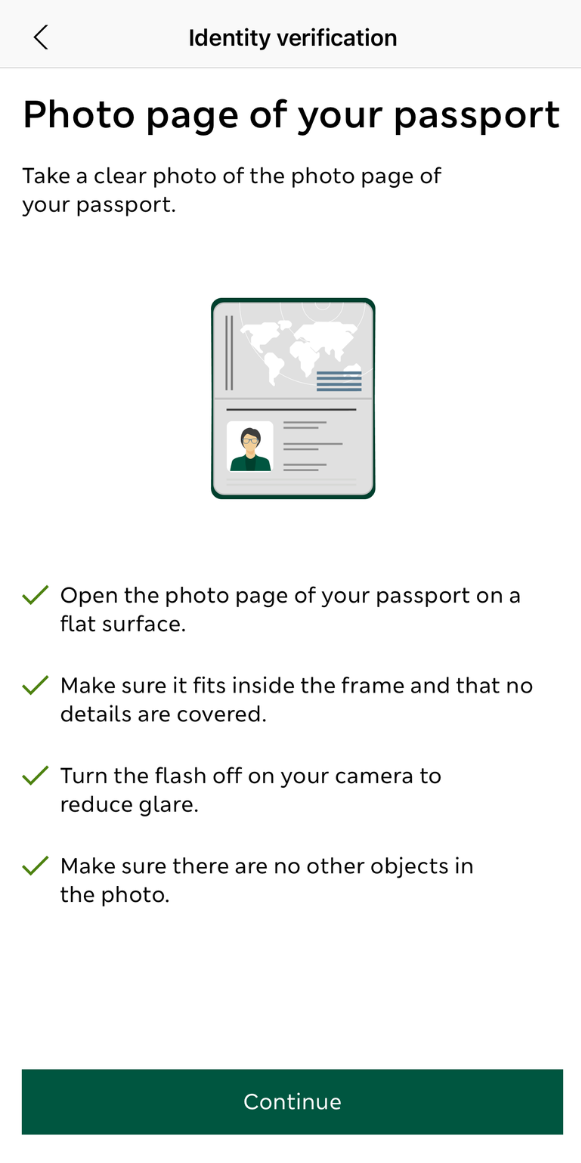 Take a photo of your photo ID screen from the app